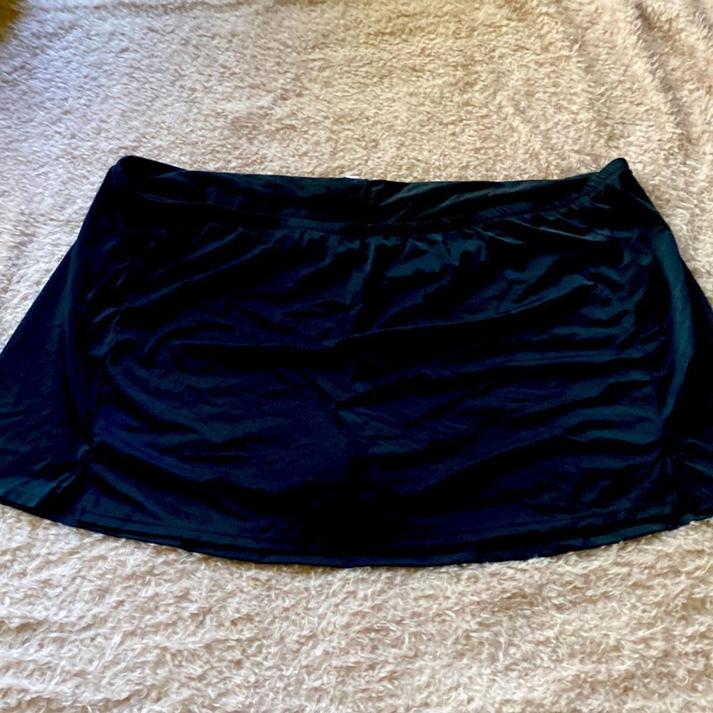 Lane Bryant Cacique Swimsuit CATHERINES Skirt Bottom Panties Black 5X